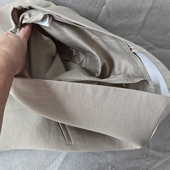 Zara, Mini Dress, Fitted, Cream, Taupe, XS, Fully Lined, Stretch, Polyester - Picture 11 of 16